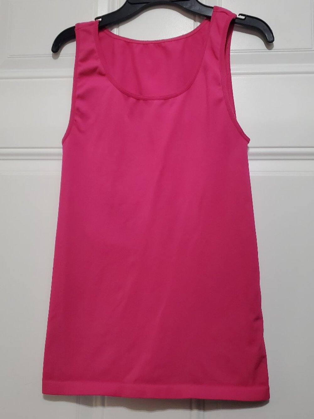 Hot Pink Ribbed Tank Top by Barely There size L